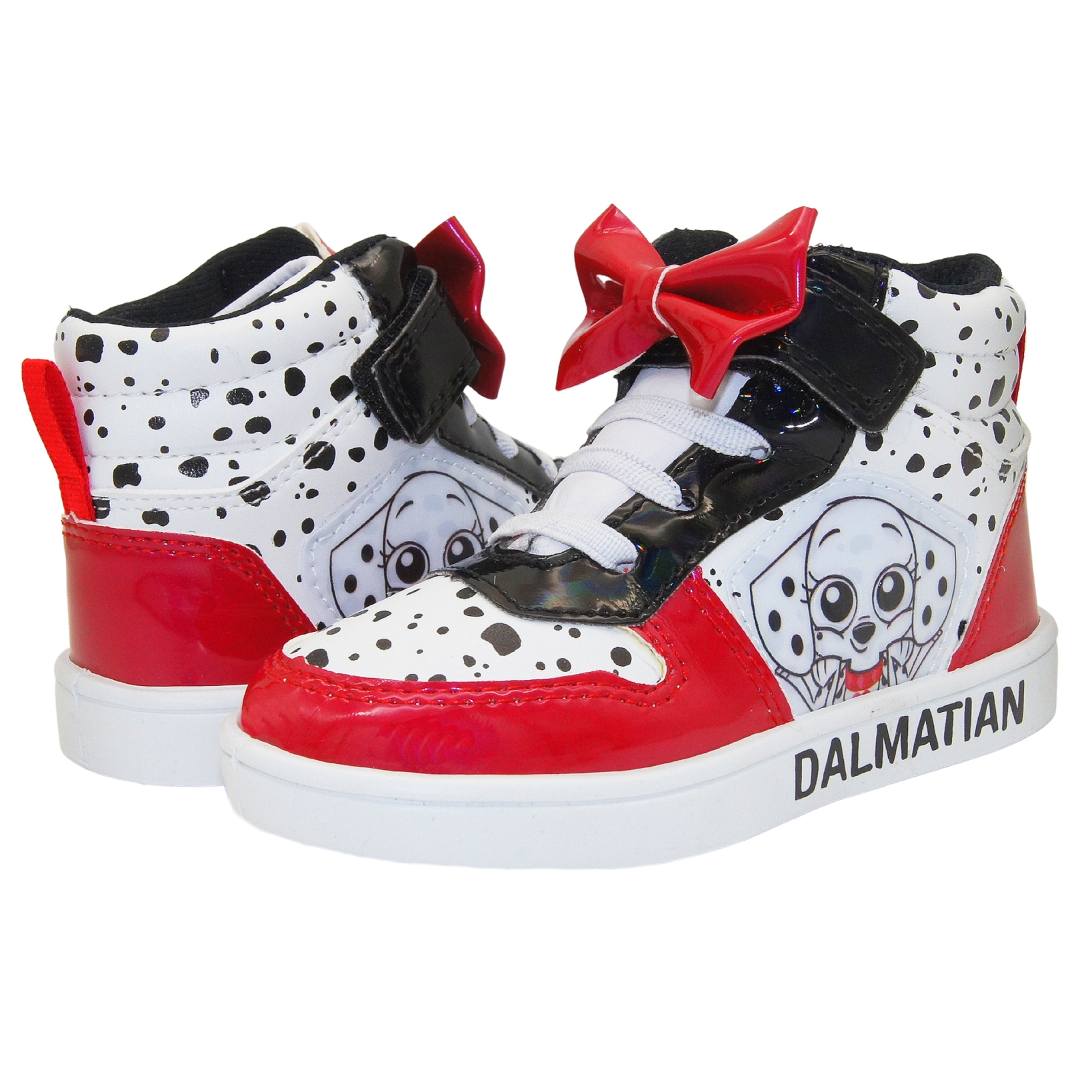 Tenis Bota 101 Dalmatas Disney Elva Blanco/rojo 14-19