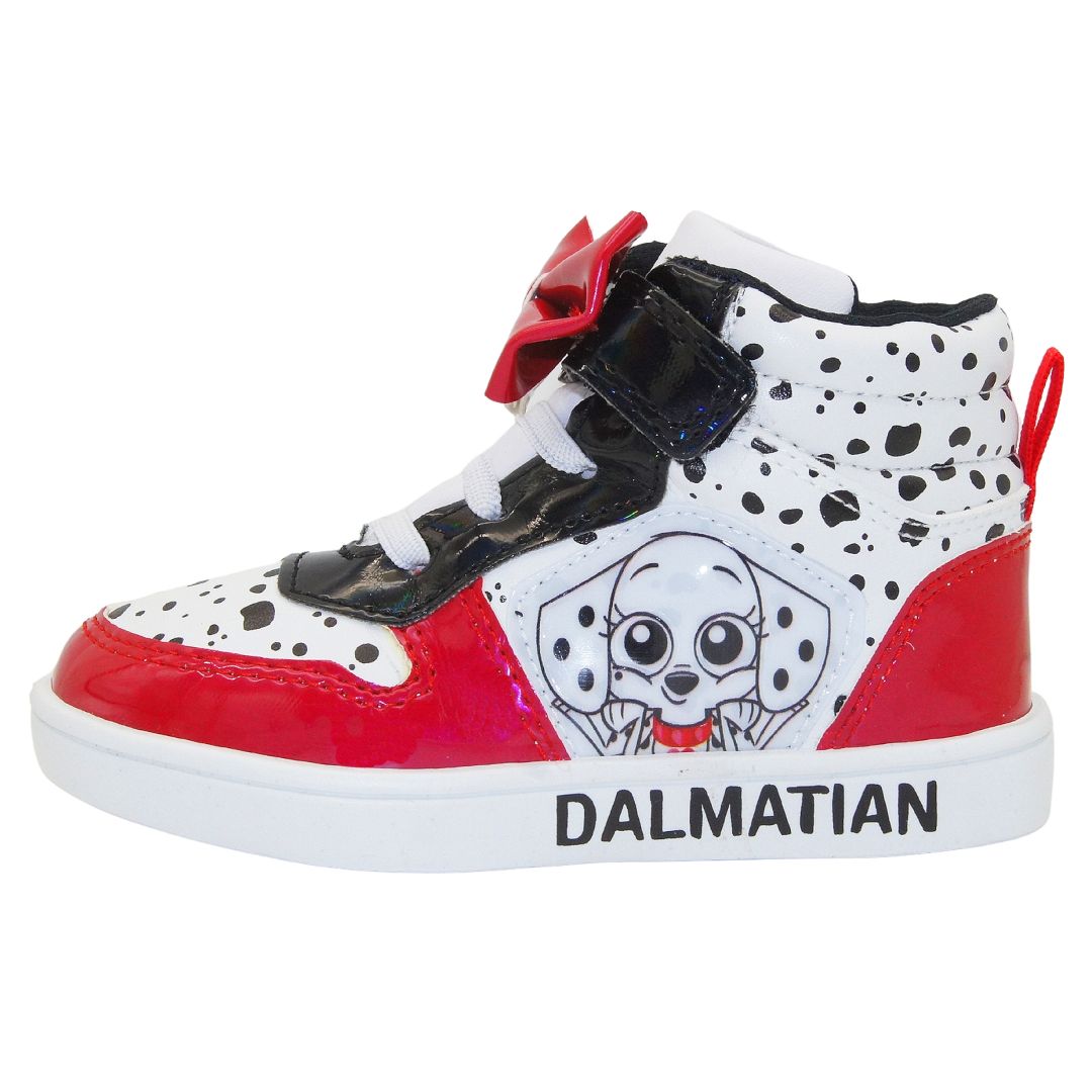 Tenis Bota 101 Dalmatas Disney Elva Blanco/rojo 14-19