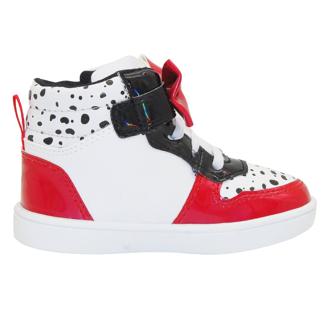 Tenis Bota 101 Dalmatas Disney Elva Blanco/rojo 14-19