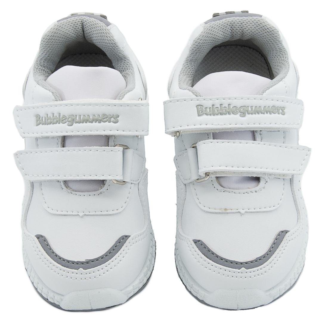 Tenis Escolar Niño Bubble Gummers Jacob  Blanco/gris 14-18