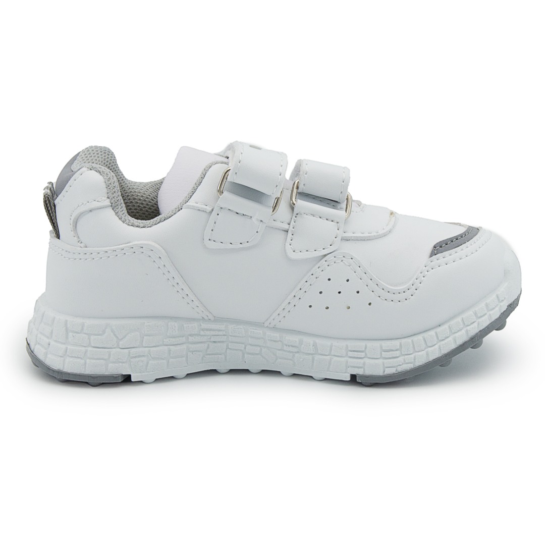 Tenis Escolar Niño Bubble Gummers Jacob  Blanco/gris 14-18