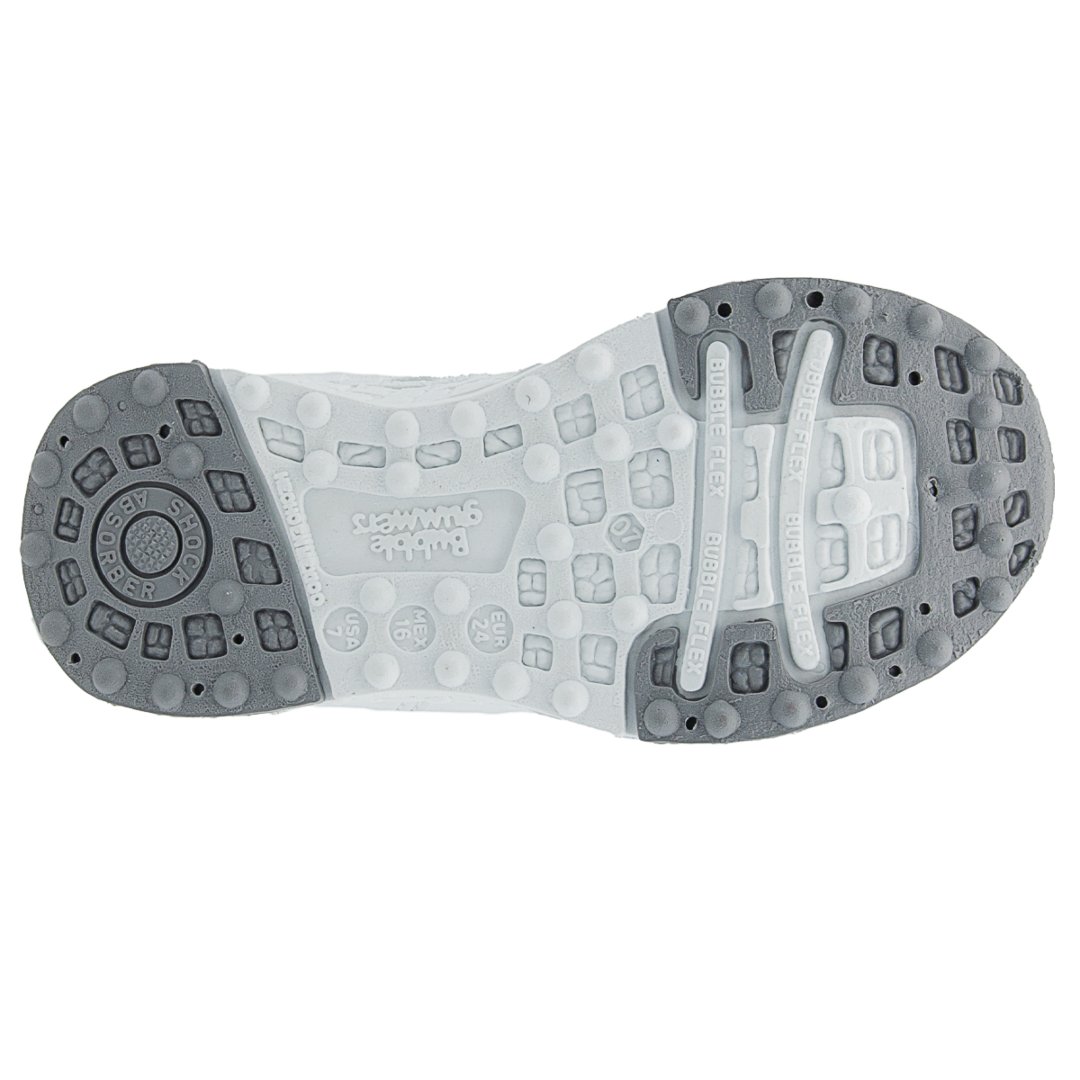 Tenis Escolar Niño Bubble Gummers Jacob  Blanco/gris 14-18