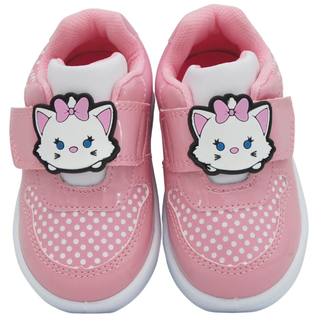 Tenis Niña Velcro Gatita Marie Disney Doll Rosa 14-19