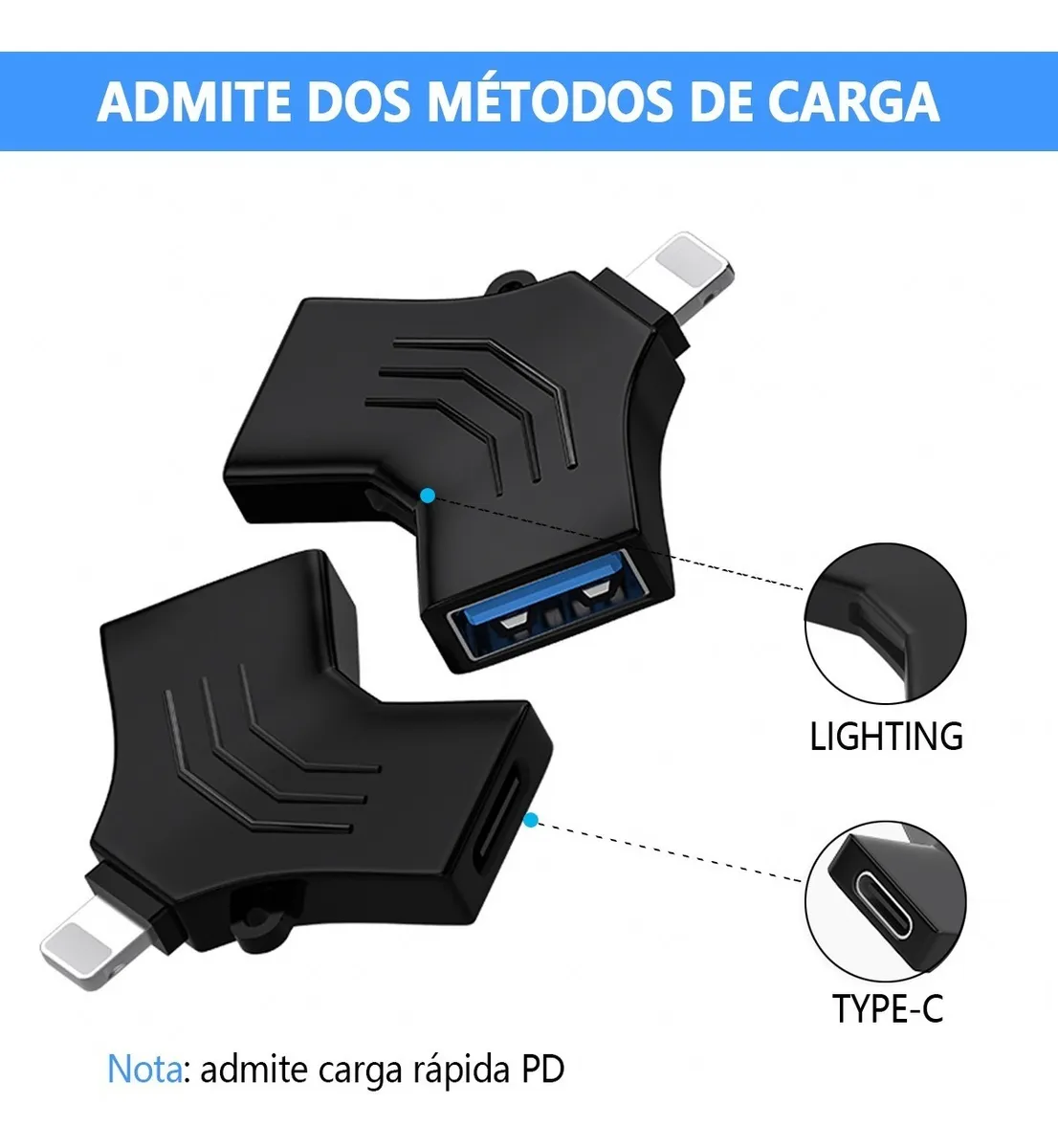 Adaptador Lightning A Usb De Disco Duro Externo Para iPad Ip