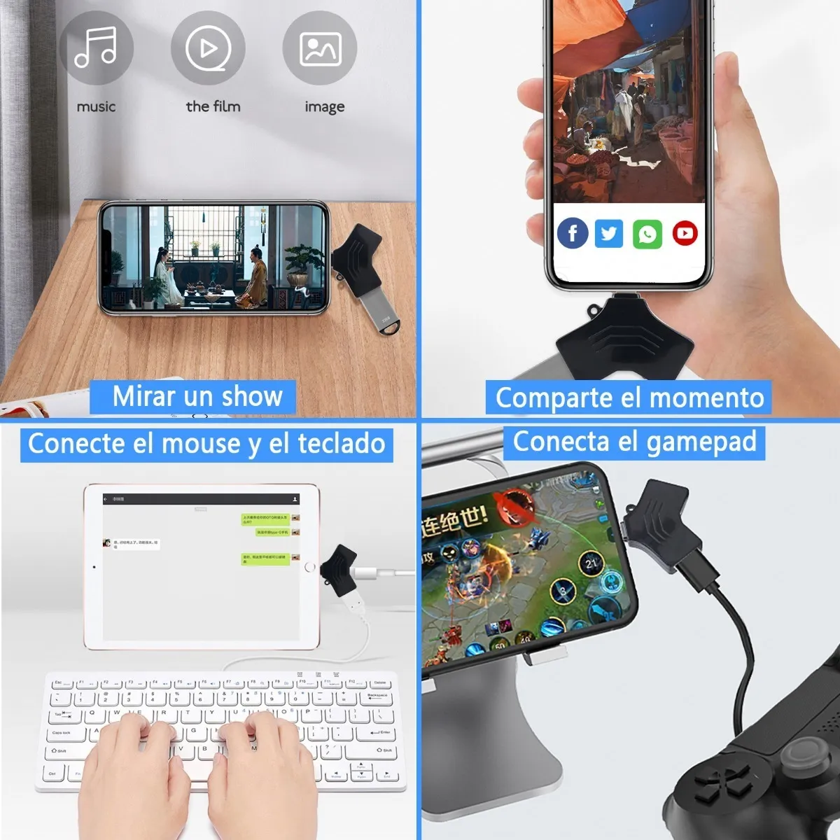 Adaptador Lightning A Usb De Disco Duro Externo Para iPad Ip