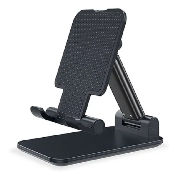 Soporte Aluminio Ajustable Porta Celular Tablet Consola Negro