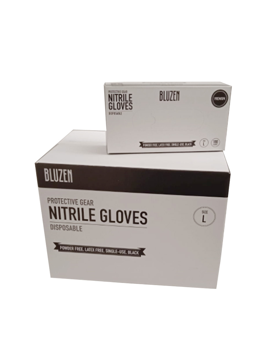  Caja MASTER de guantes de nitrilo color negro TALLA L