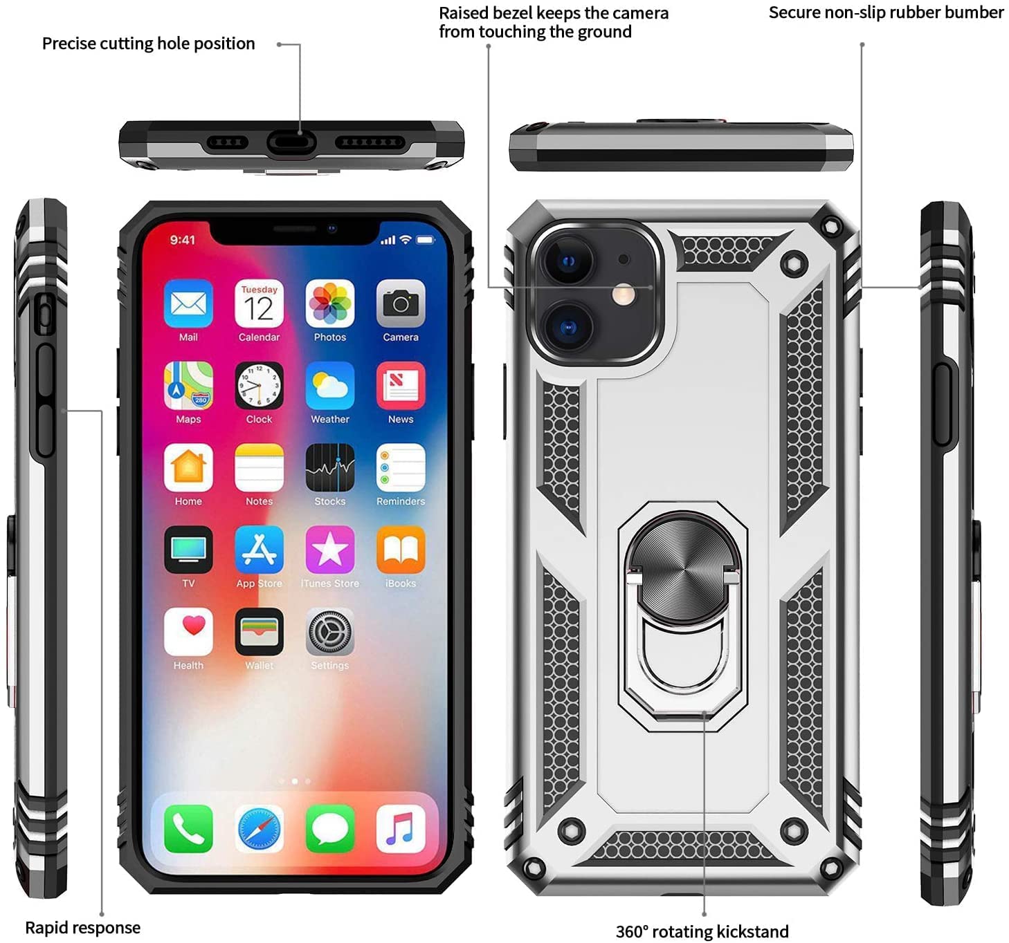 Funda iPhone 11 6.1 Case Uso Rudo Anti Golpes Resistente