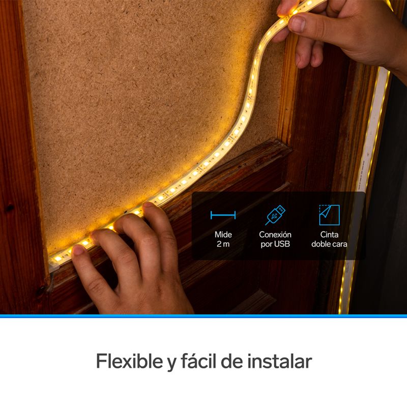 Tira LED Wi-Fi* multicolor RGB de 2 m