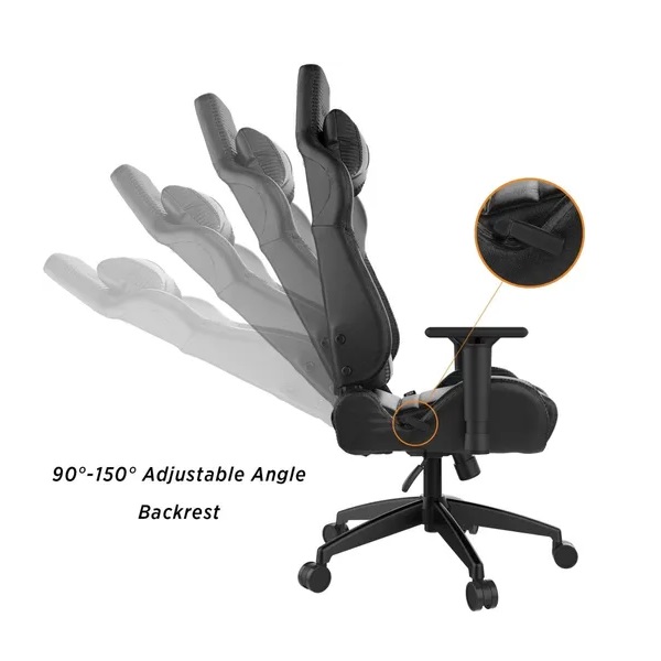 Silla Gamer Gamdias Zelus E1 Reclinable Luz Led Ajustable. Negro