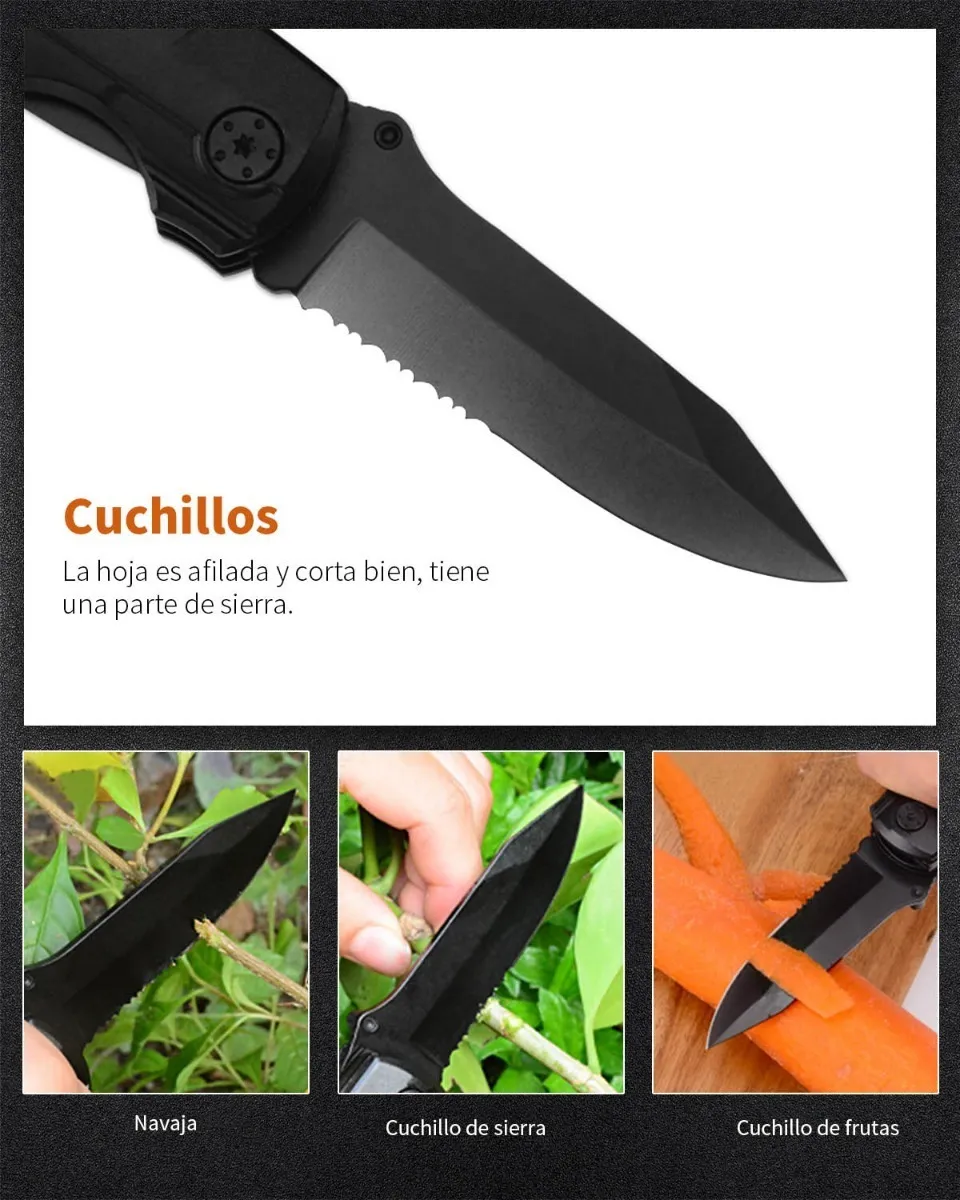 Navajas Multiherramien Acero Inoxidable Camping Pesca Hogar