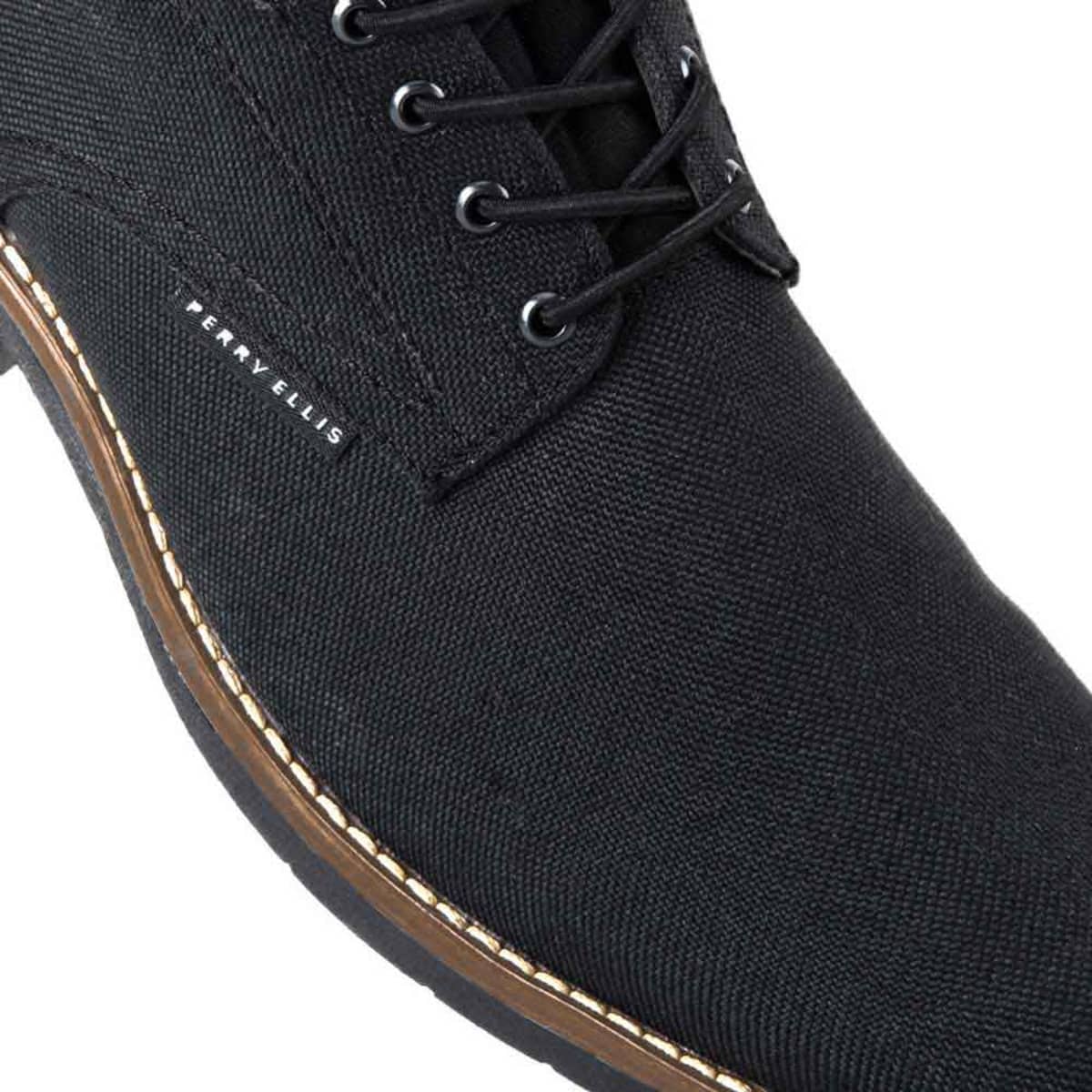 Zapatos casuales marca Perry Ellis para hombre, tipo oxford, color negro, mod. 834109