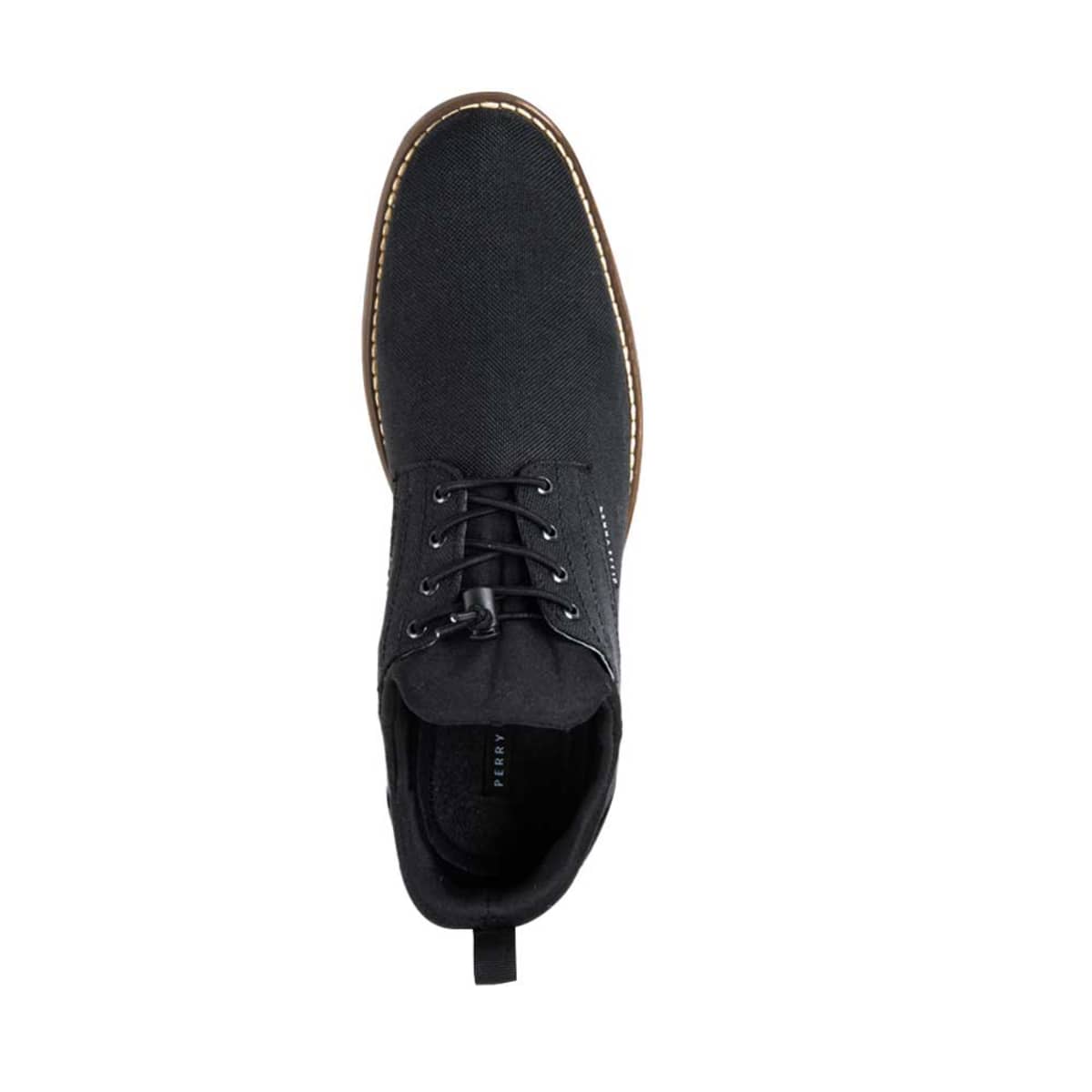 Zapatos casuales marca Perry Ellis para hombre, tipo oxford, color negro, mod. 834109
