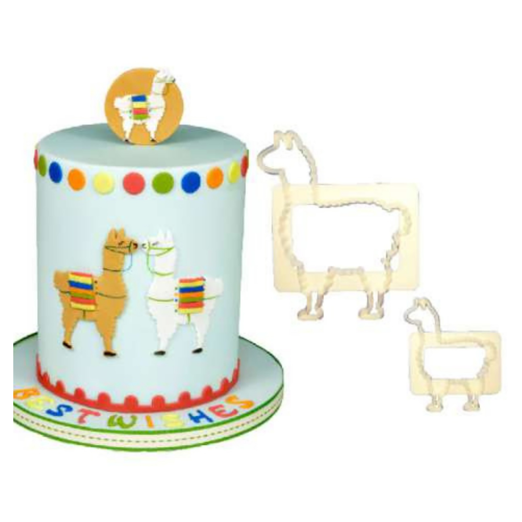 Aleissi Sello Cortador Fondant Masa Forma Llama Reposteria.