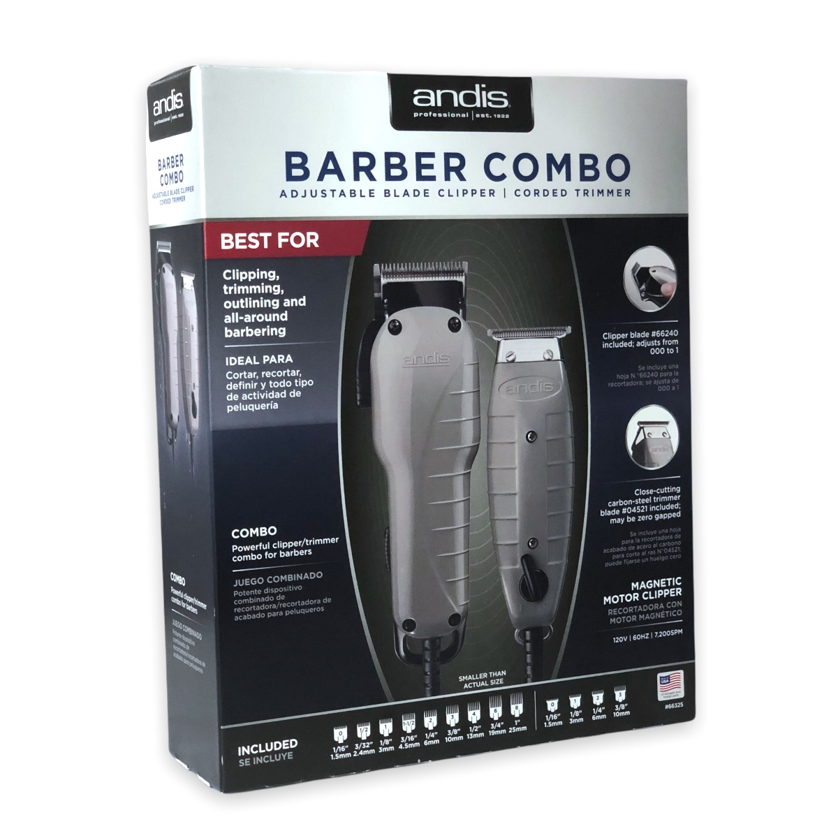 Clipper Cortadora Terminador Barber Combo Profesional Andis