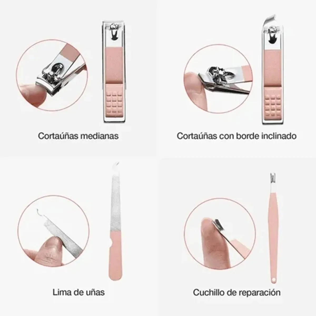 Manicura Pedicura Set Manicura Profesional Exfoliante 18 Pcs