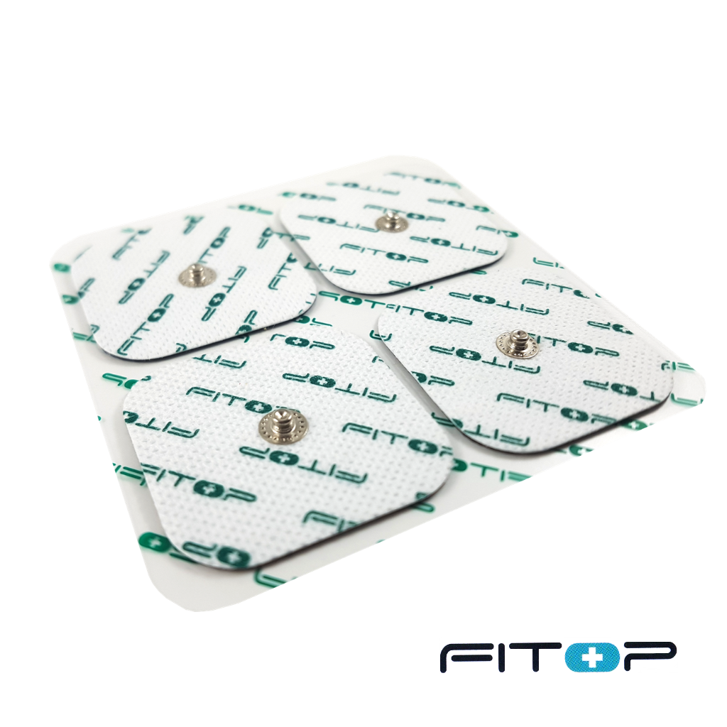 4 Electrodos Parches Pads Fitop 5x5 Compatibles Con Equipos Compex