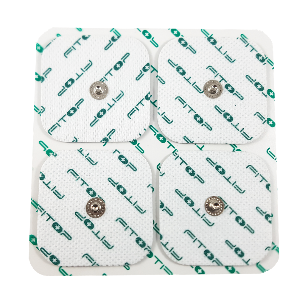 4 Electrodos Parches Pads Fitop 5x5 Compatibles Con Equipos Compex