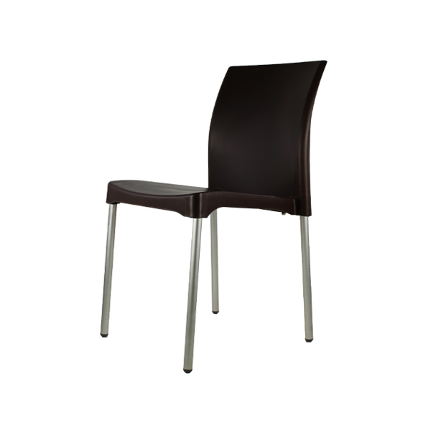 Set 4 Sillas para comedor Vivanti cafe plastico Mundo In.