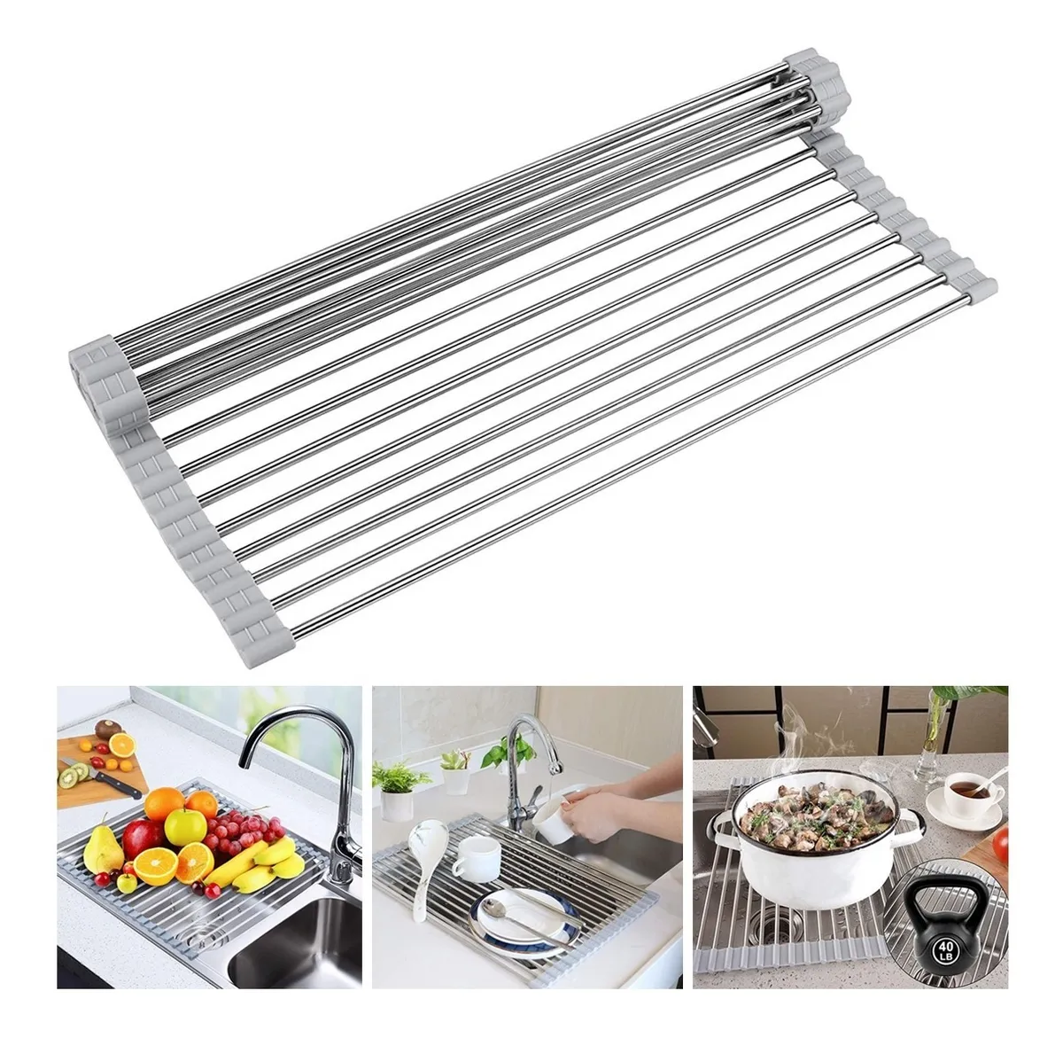 Escurridor Plegable para Pileta de Cocina – Ambienta