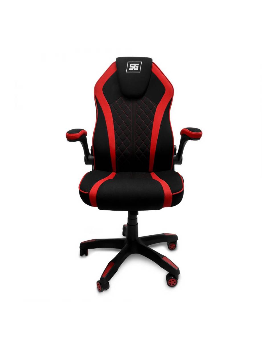 SILLA GAMER VORAGO START THE GAME CGC300-RD TELA NEGRO/ROJO