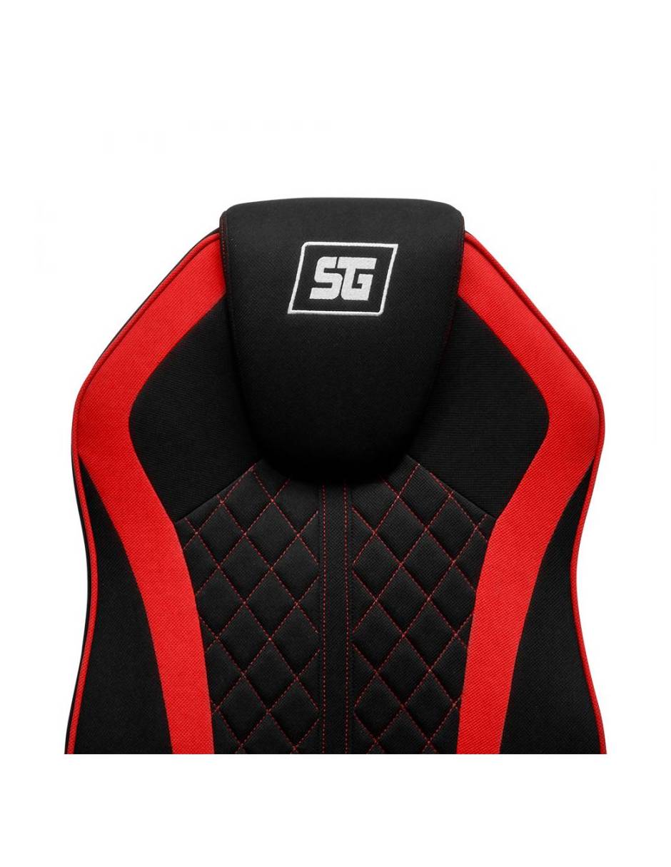 SILLA GAMER VORAGO START THE GAME CGC300-RD TELA NEGRO/ROJO