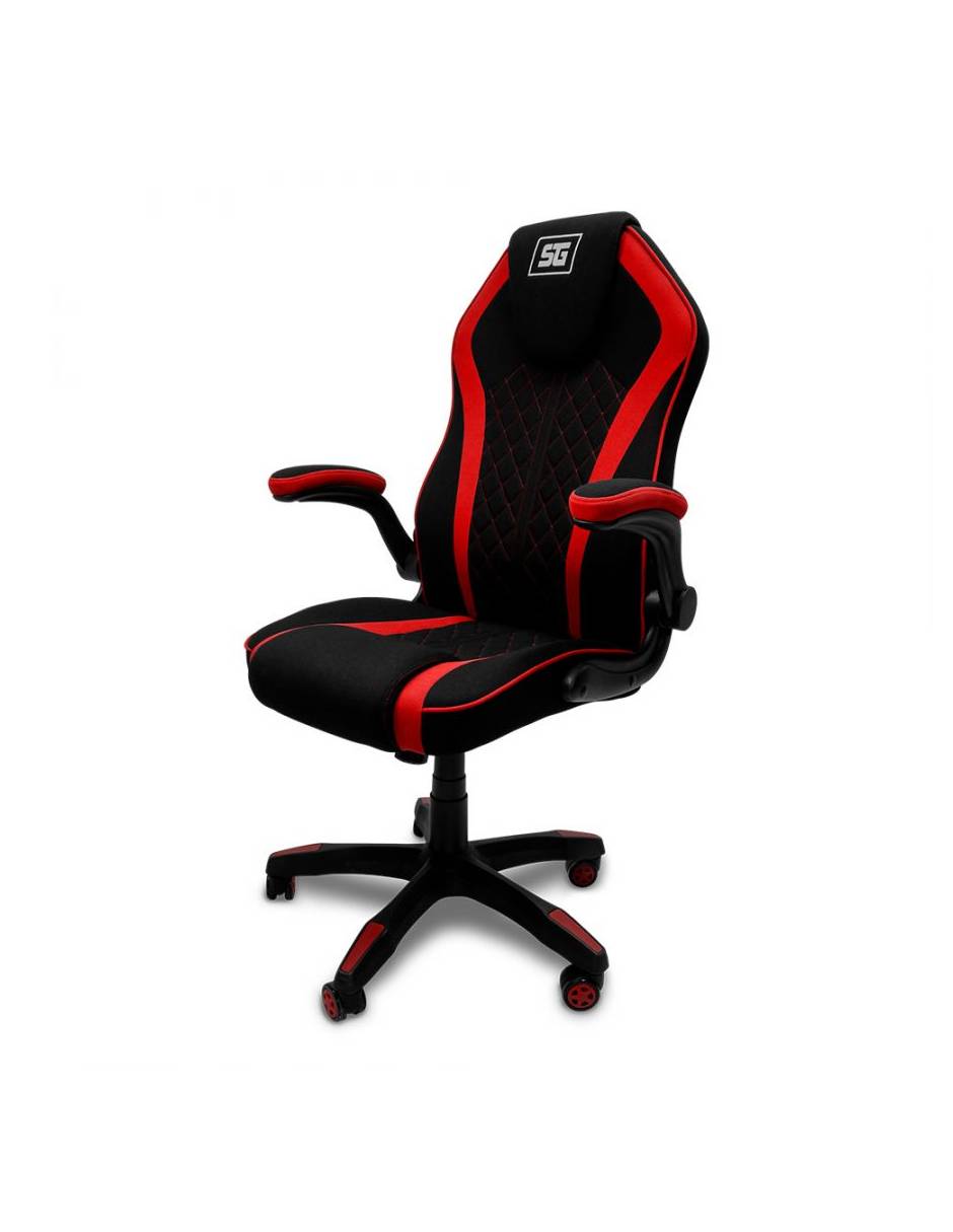 SILLA GAMER VORAGO START THE GAME CGC300-RD TELA NEGRO/ROJO