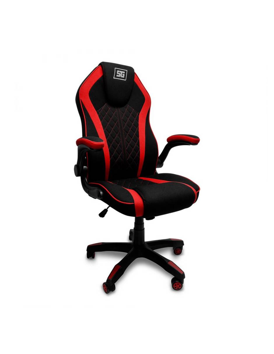 SILLA GAMER VORAGO START THE GAME CGC300-RD TELA NEGRO/ROJO