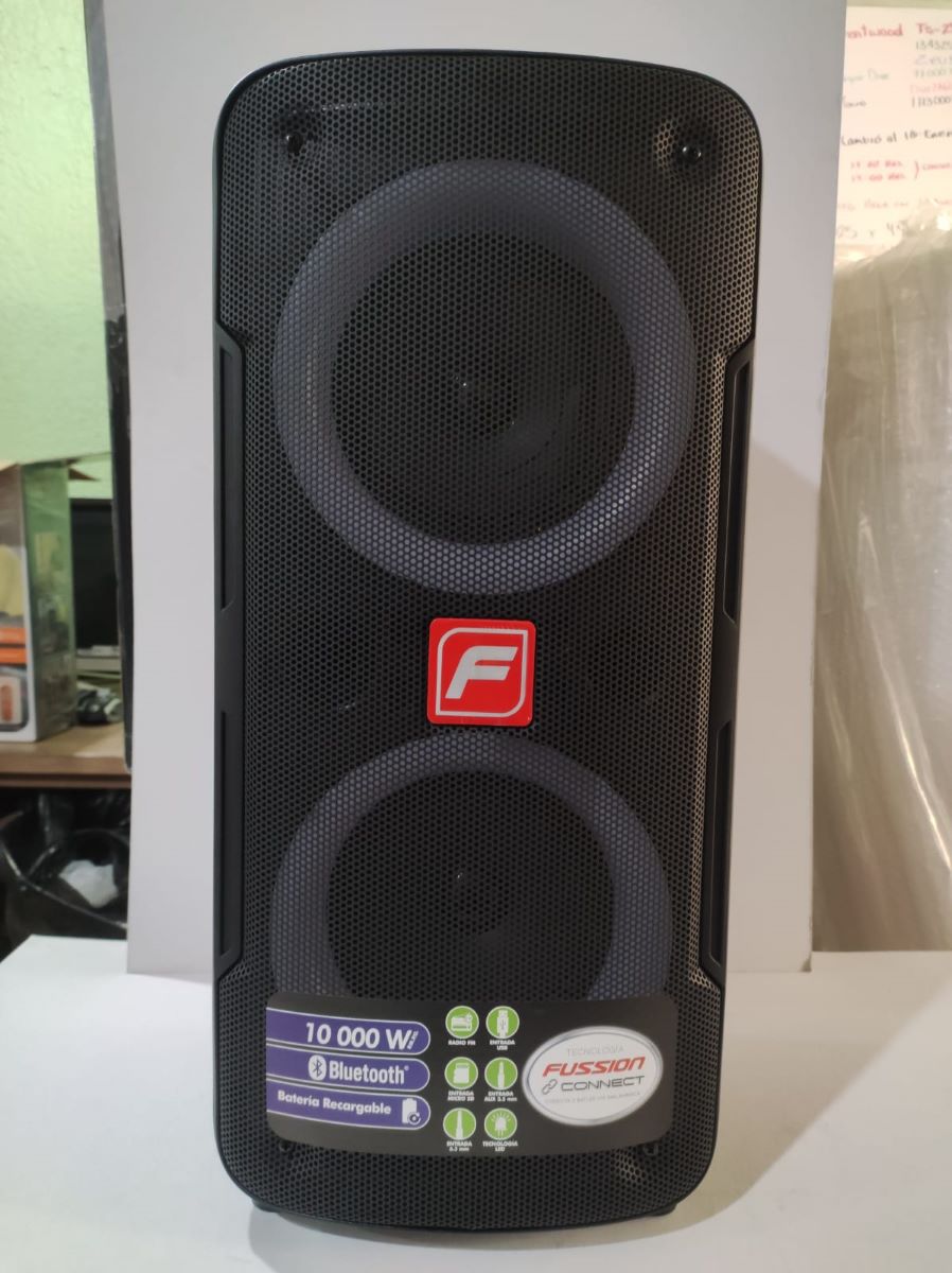 Bafle Amplificado Fussion Acustic PBS2X65701 Pro Bluetooth- Negro