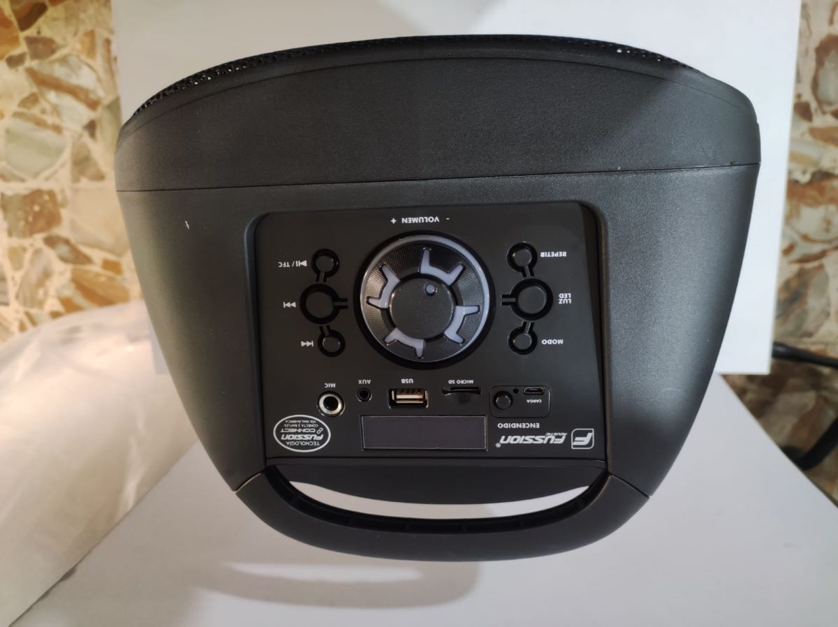 Bafle Amplificado Fussion Acustic PBS2X65701 Pro Bluetooth- Negro