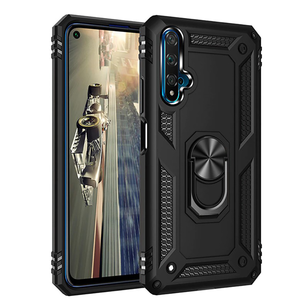 Funda Huawei Nova 5T Case Protector Resistente Anticaída Anti Golpes Soporte Anillo Metálico