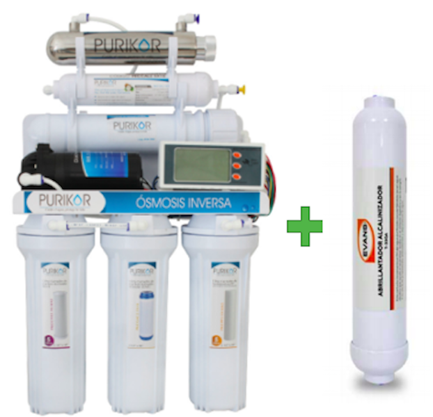 Purificador Agua Osmosis 7 Etapas Alcalina Uv 100g Display