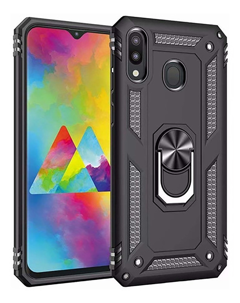 Funda Samsung A10S Case Protector Resistente Anticaída Anti Golpes Soporte Anillo Metálico