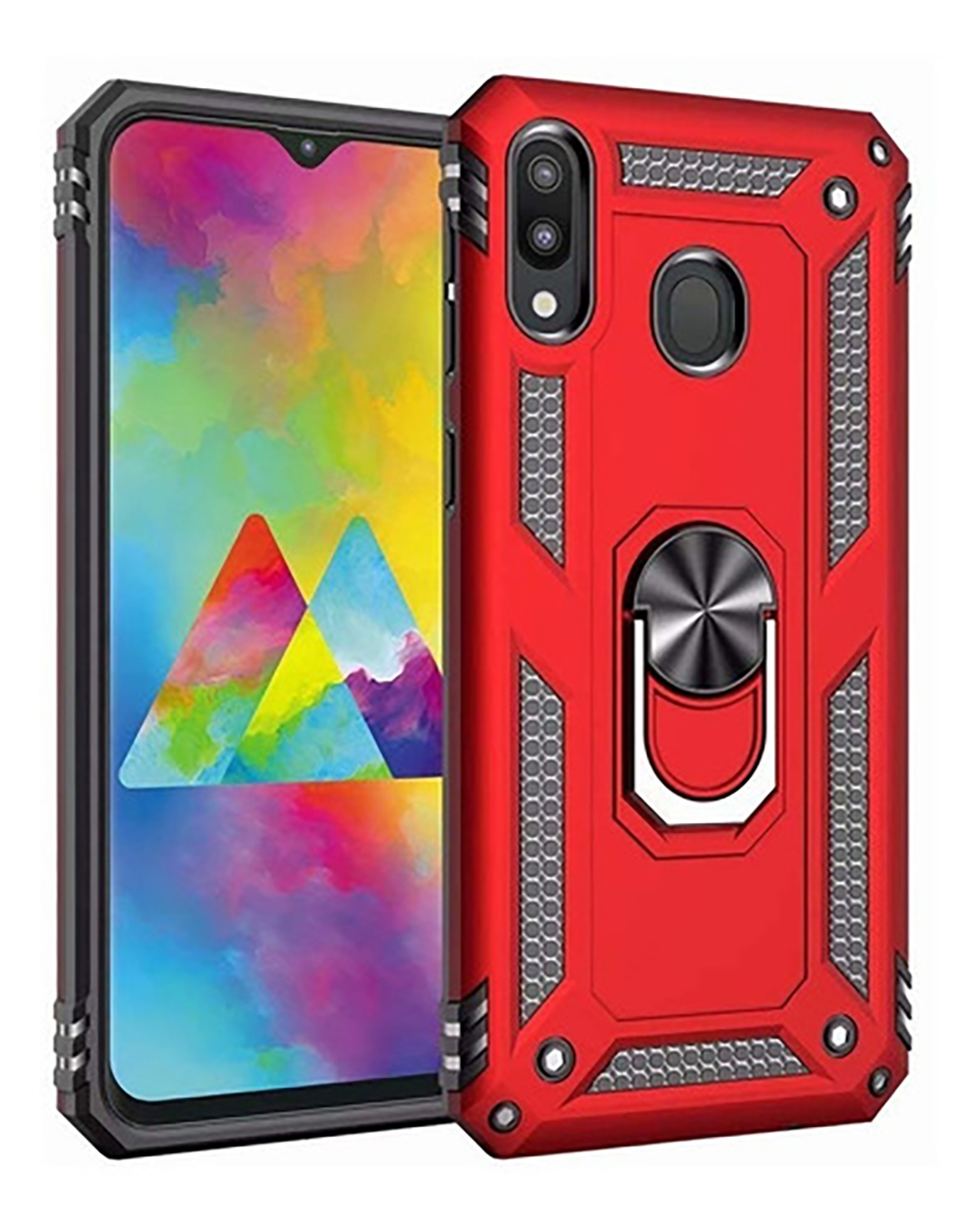 Funda Samsung A10S Case Protector Resistente Anticaída Anti Golpes Soporte Anillo Metálico
