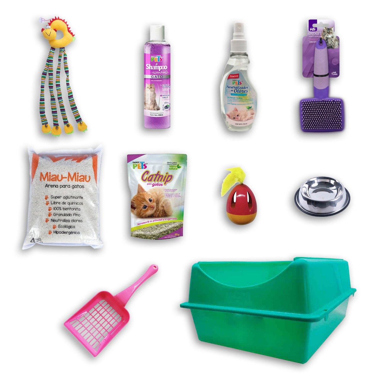 Kit de Juguetes para Gato con Arenero y Catnip