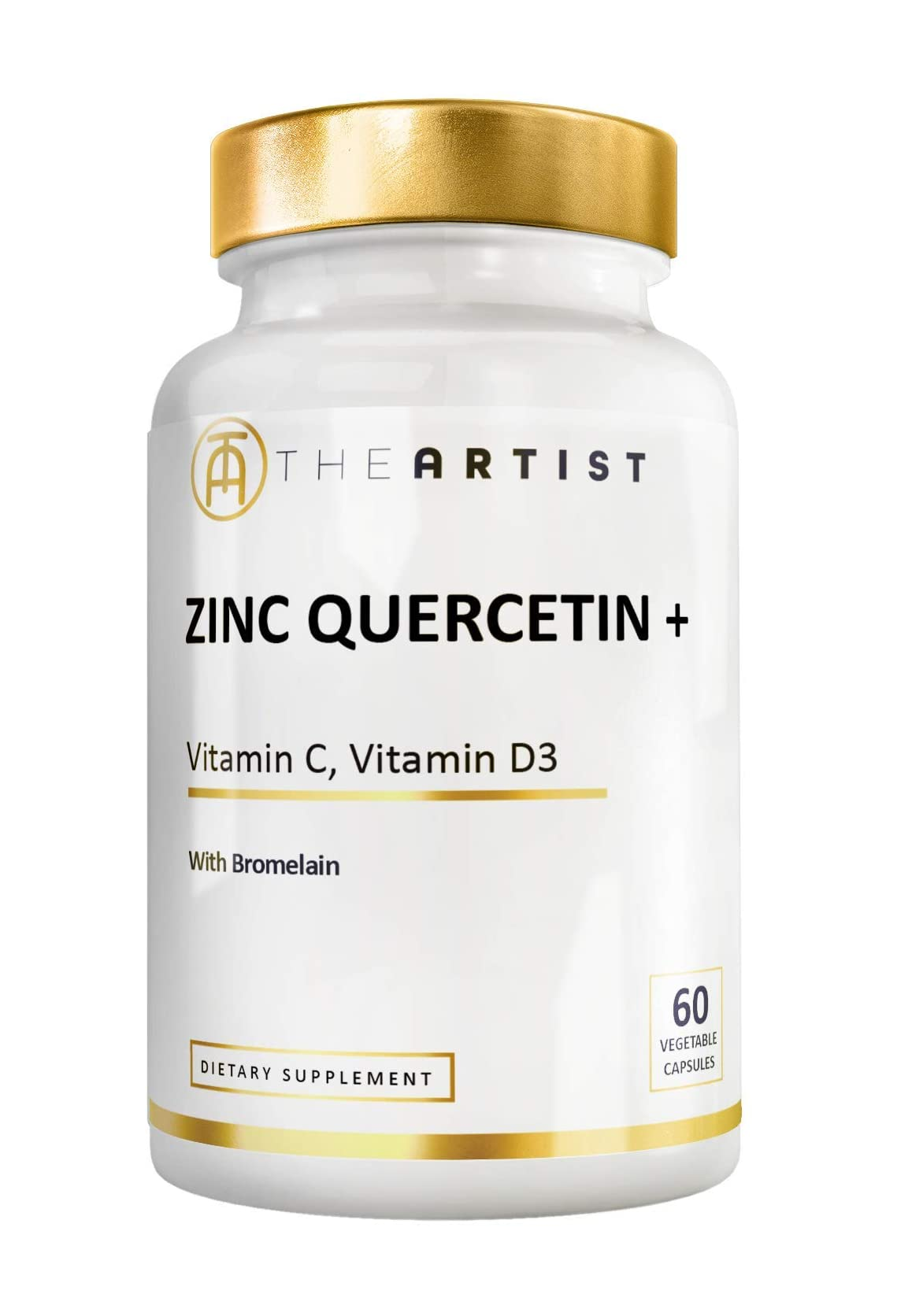 Quercetina, zinc, vitamina C, vitamina D3 5000 IU 60 cápsulas 4.97 Onzas