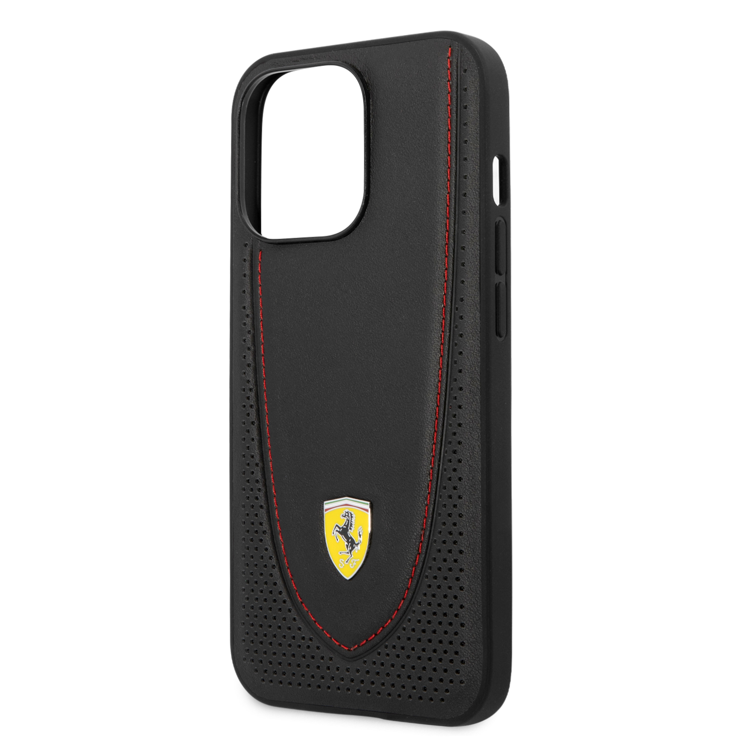 Case Funda Ferrari Piel Costura Roja iPhone 13 PRO MAX