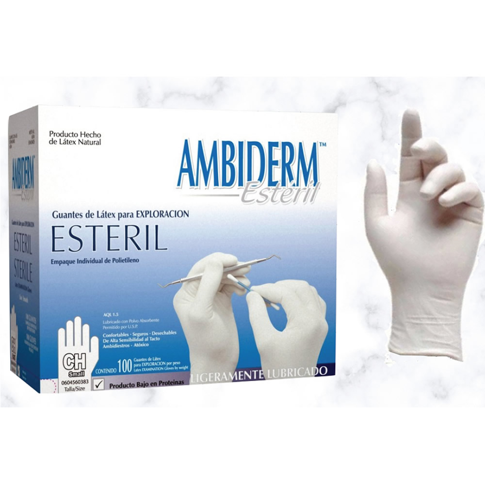 GUANTE AMBIDERM ESTÉRIL DE LATEX