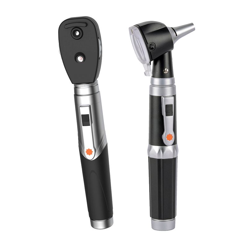 SET DE OTOSCOPIO Y OFTALMOSCOPIO CHECKATEK DE FIBRA ÓPTICA CON LUZ LED