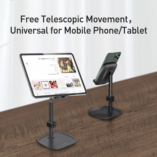 Baseus Soporte para teléfono, tablet ajustable a la altura e inclinación