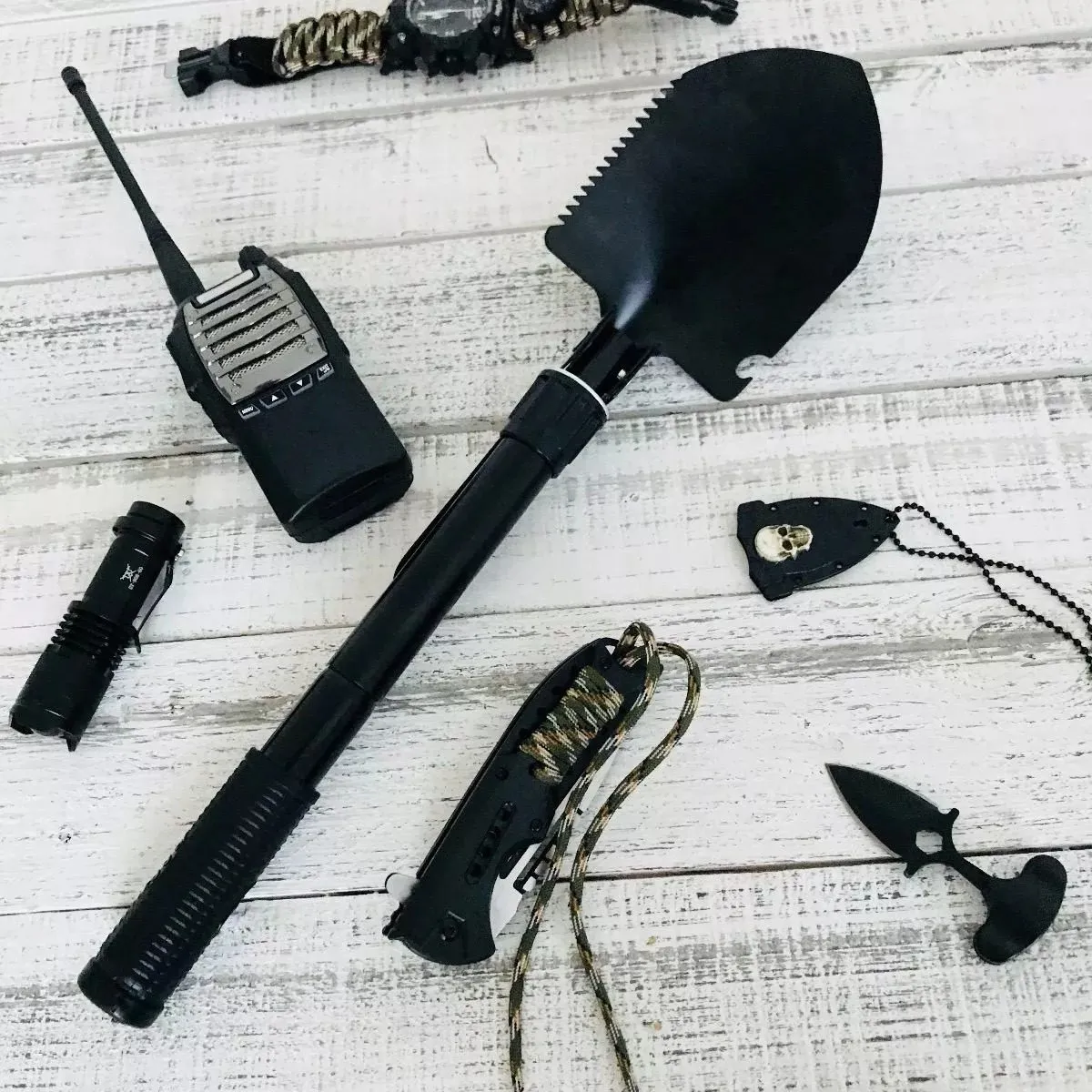 Pala Táctica Militar Plegable Con Pico Para Campismo