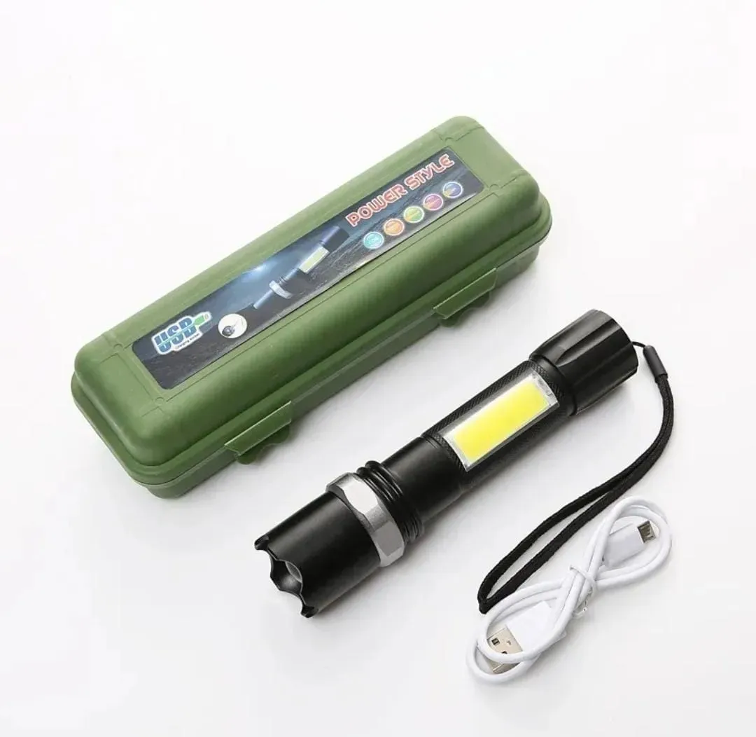 Lampara Tactica Led T6 Linterna Recargable 3000 Lumens