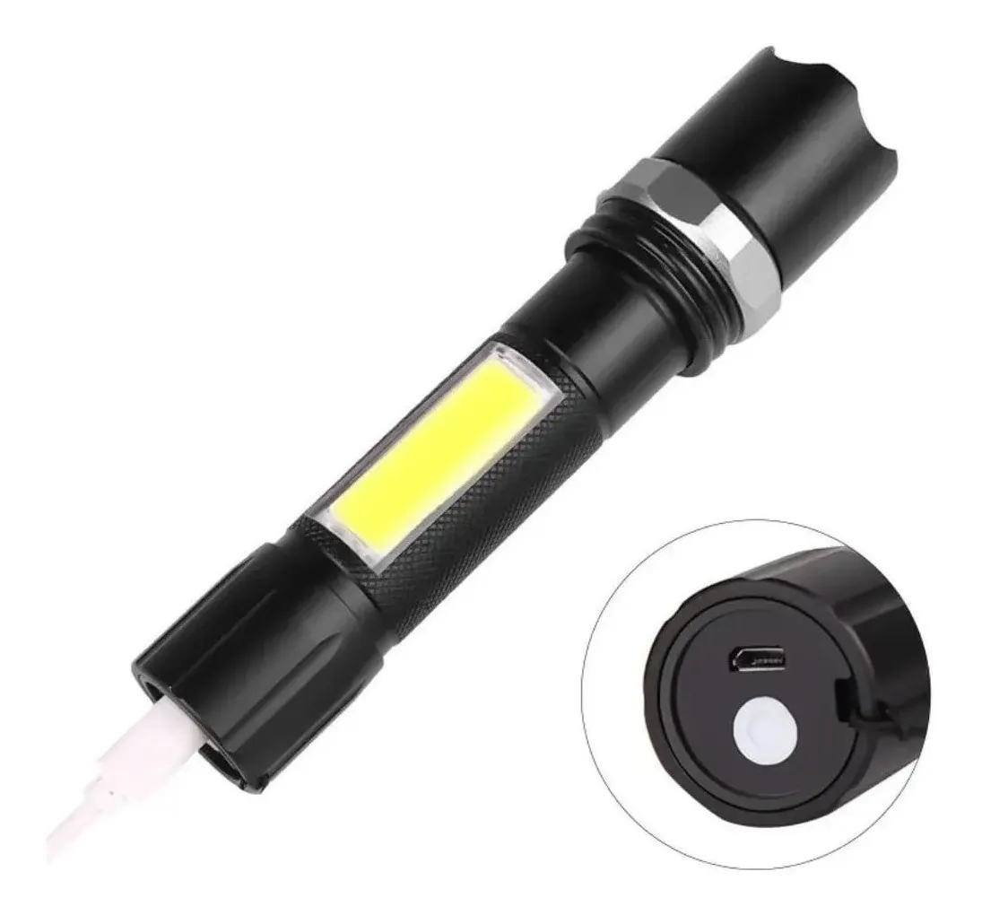 Lampara Tactica Led T6 Linterna Recargable 3000 Lumens