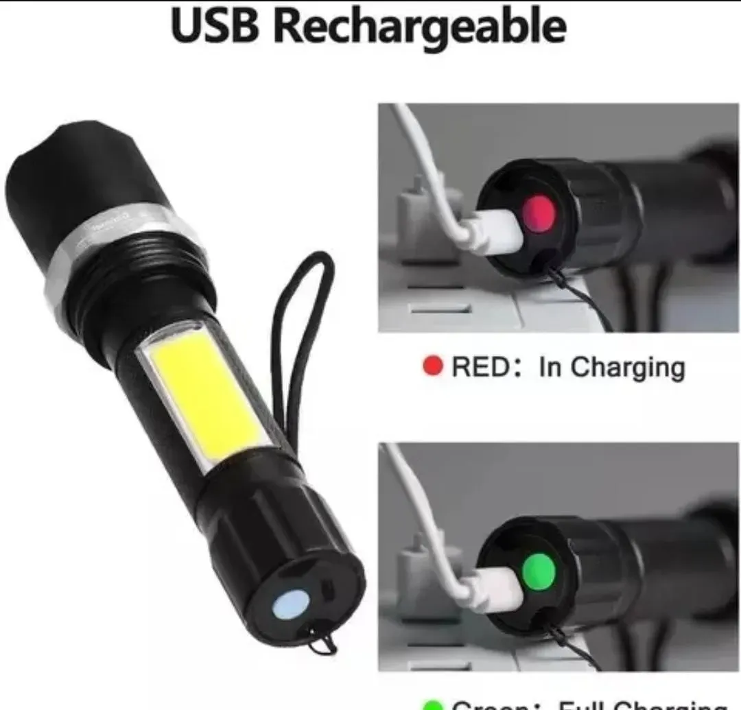Lampara Tactica Led T6 Linterna Recargable 3000 Lumens