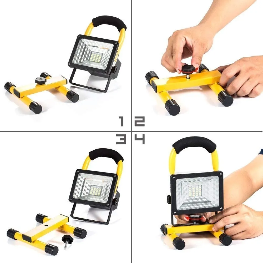Linterna Led Reflector Recargable Trabajo Estrobo 30w