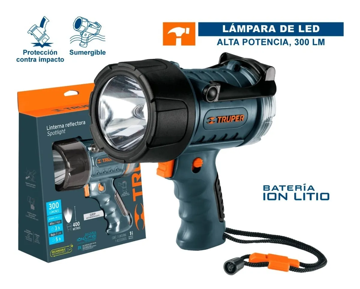  Lámpara recargable LED Workshop, 1300 lúmenes : Herramientas y  Mejoras del Hogar