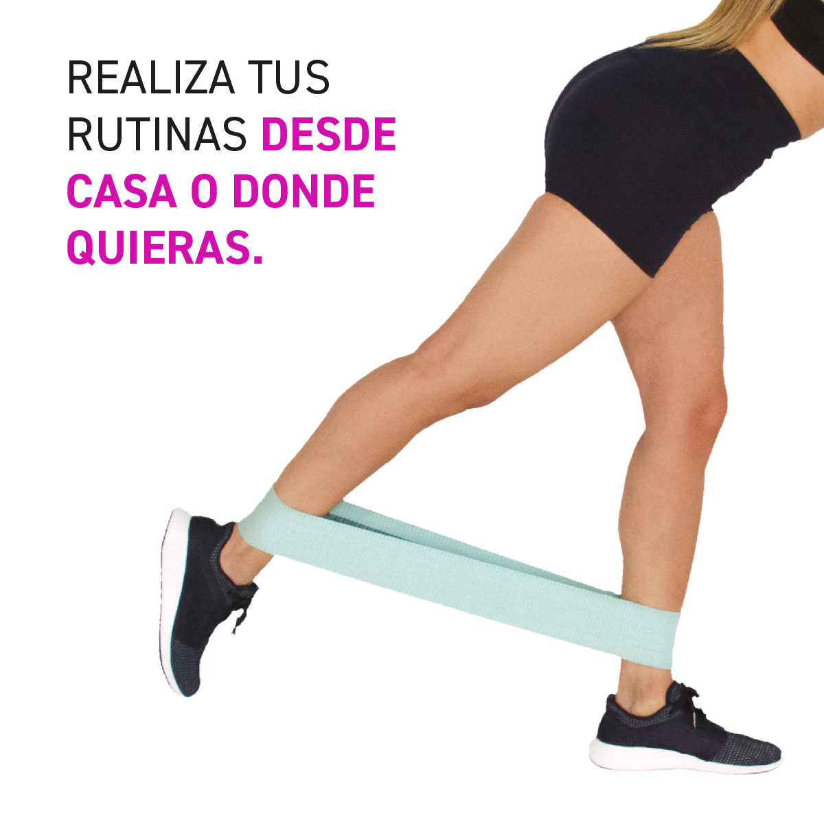 Bandas de Resistencia + Poleas, para Yoga, Pilates y Fitness color Morado-Rosa-Azul de 38 cm