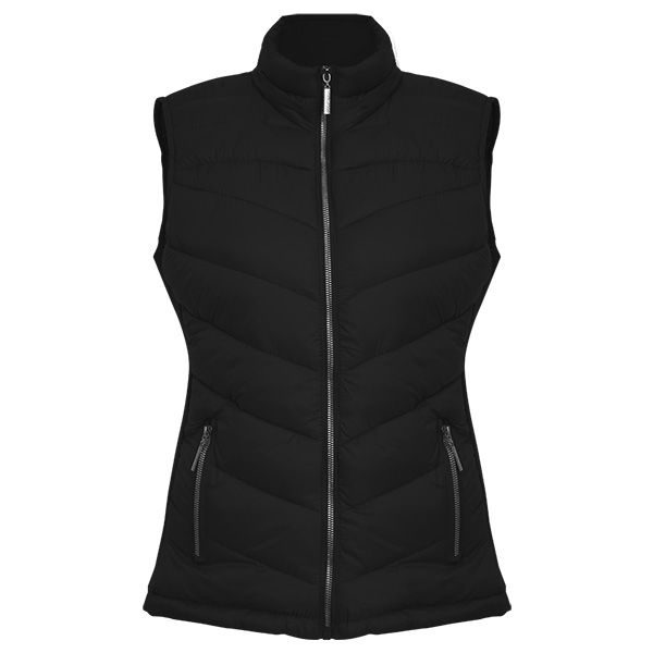 Chaleco Corto con RIB, para Dama modelo BOMBASTIK 02 NEGRO 