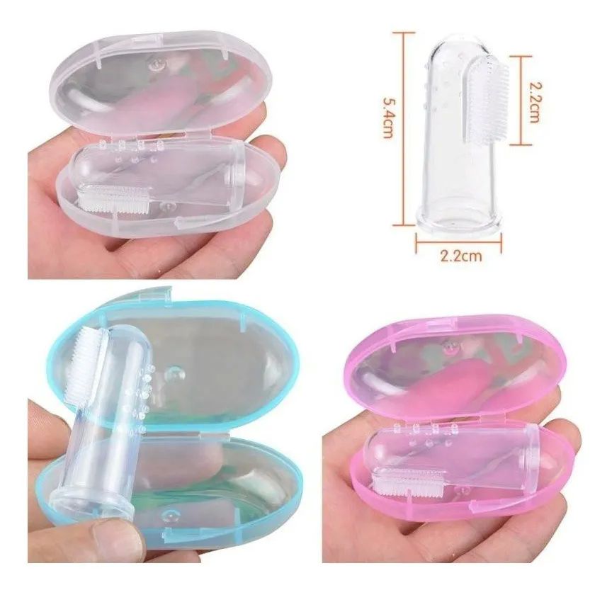 Mekano - Dedal Cepillo Con Cajita De Transporte De Silicona Para Bebé