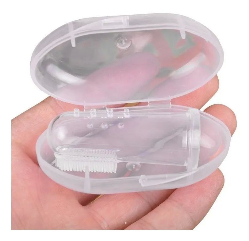 Mekano - Dedal Cepillo Con Cajita De Transporte De Silicona Para Bebé